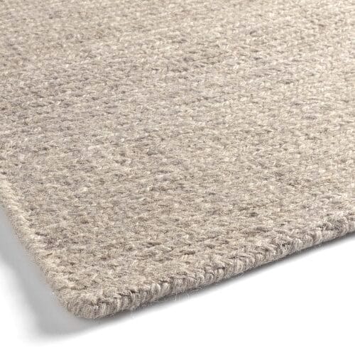 Vloerkleed 406-001-108 Taupe detail randafwerking Vloerkleed 406-001-108 Taupe detail randafwerking