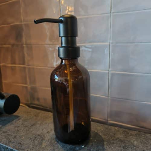 Zeepdispenser amber rvs pomp