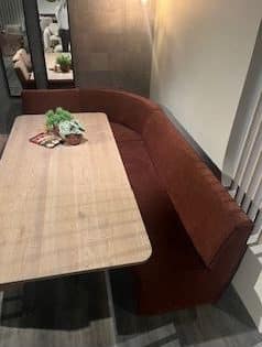 Eetkamerbank ronde bocht